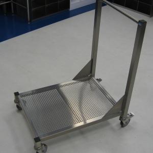 single shelf perforated Transport cart stainless steel