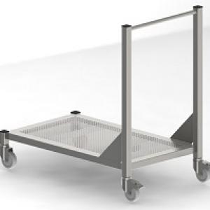 single shelf perforated Transport cart stainless steel