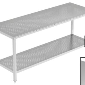 tavolo forato senza sponda con ripiano forato STAINLESS_STEEL_FURNITURE